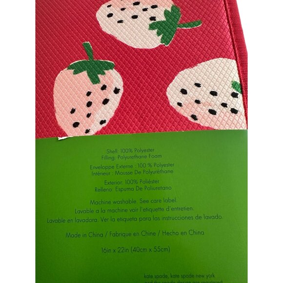 KATE SPADE Set of 2 Reversible Strawberry Fruit Drying Mats NEW NWT - Picture 4 of 6